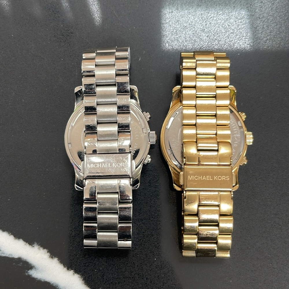 Michael Kors Silver and Gold Chronograph Watches - Picture 2 of 2